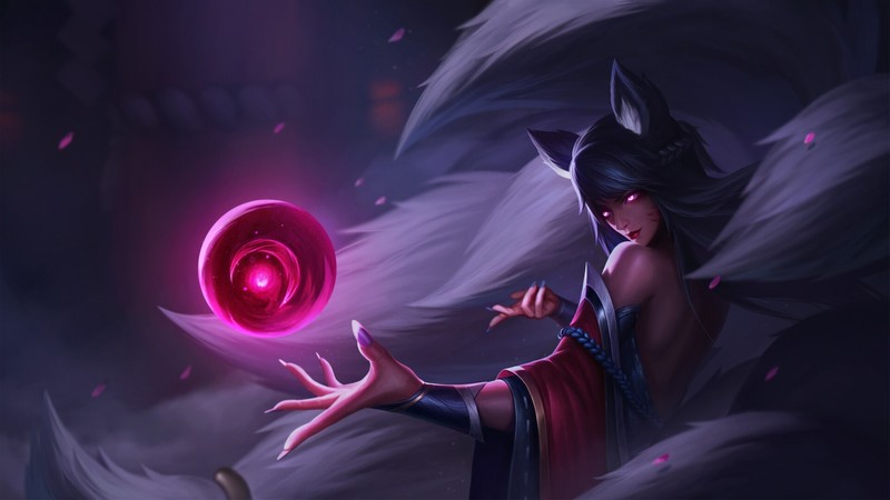 magic, fantasy girl, fantasy art, Ahri (League of Legends), League of Legends, PC gaming
