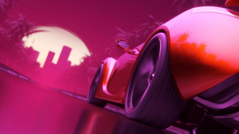 car, synthwave, vehicle, digital art