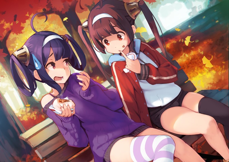 anime, anime girls, digital art, artwork, 2D, portrait, Azur Lane, Ning Hai (Azur Lane), Ping Hai (Azur Lane), Ataruman