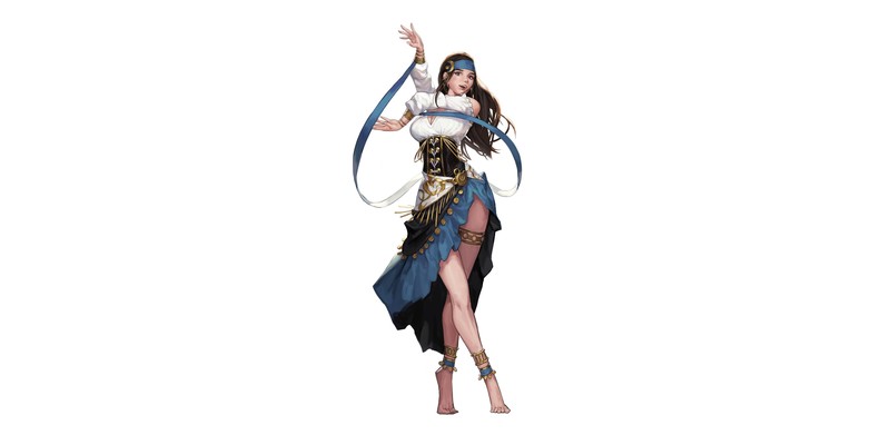 simple background, white background, fantasy art, fantasy girl, barefoot