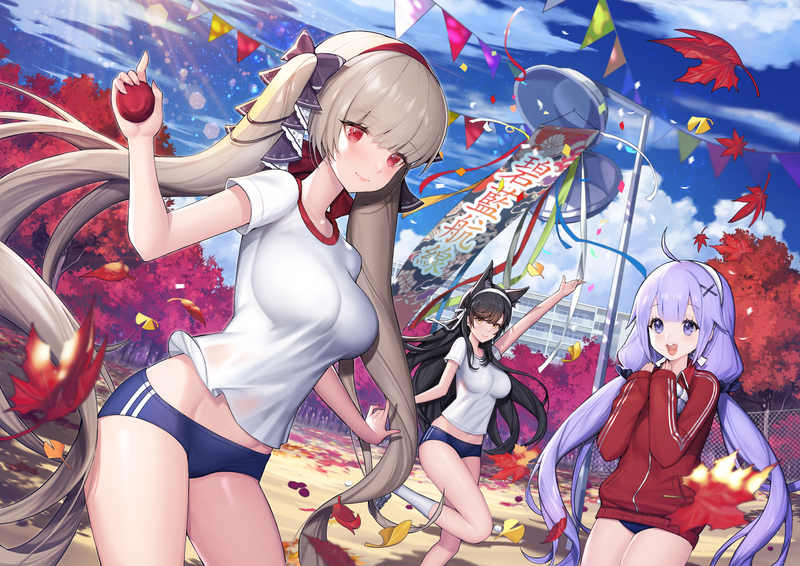 anime, anime girls, digital art, artwork, 2D, portrait, Azur Lane, Formidable (Azur Lane), Atago (Azur Lane), Unicorn (Azur Lane)
