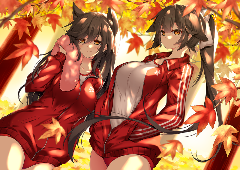 anime, anime girls, artwork, digital art, portrait, 2D, Azur Lane, Atago (Azur Lane), Takao (Azur Lane)