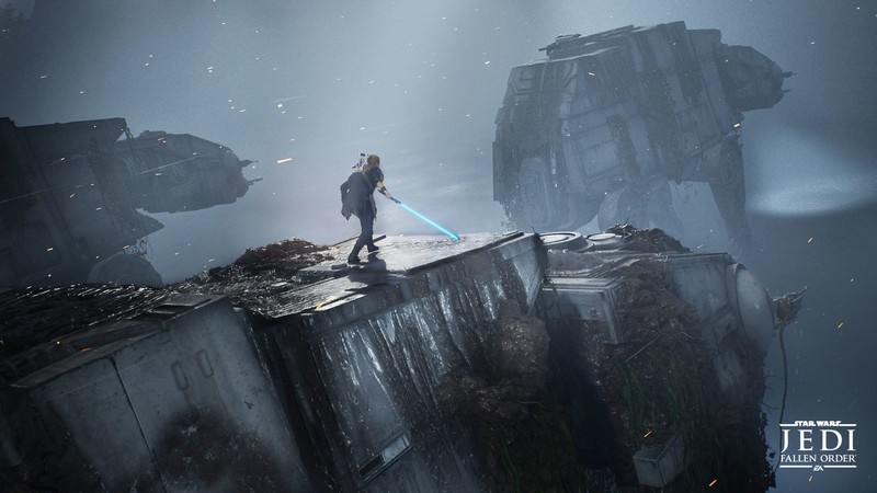 Jedi: Fallen Order, video game art, lightsaber, Star Wars Droids, video game characters