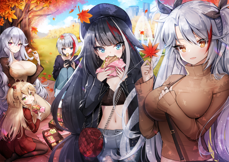 anime, anime girls, digital art, artwork, portrait, 2D, Azur Lane, Graf Zeppelin (Azur Lane), Admiral Hipper (Azur Lane), Admiral Graf Spee (Azur Lane), Deutschland (Azur Lane), Prinz Eugen (Azur Lane)
