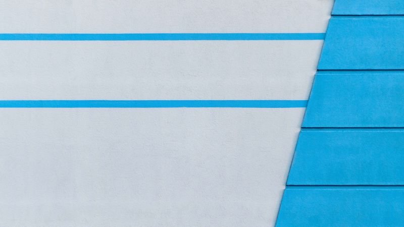 wall, strip, line, blue, 4k