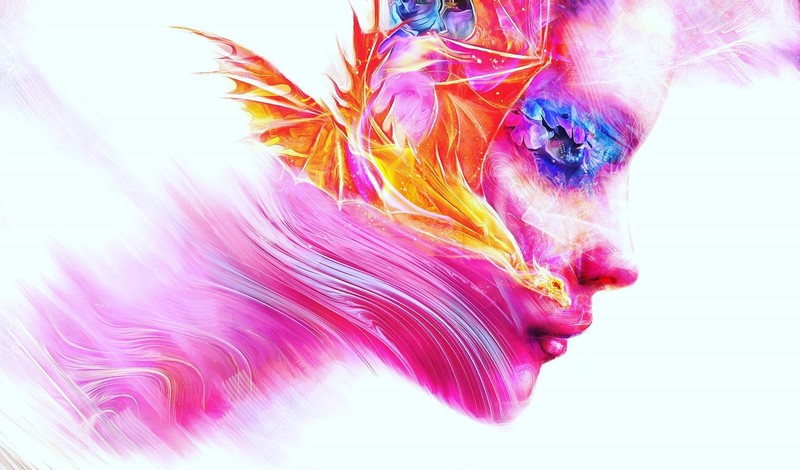 artwork, sketches, women, face, colorful, fantasy art