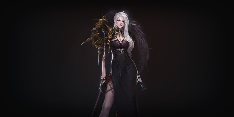 black background, simple background, fantasy art, fantasy girl
