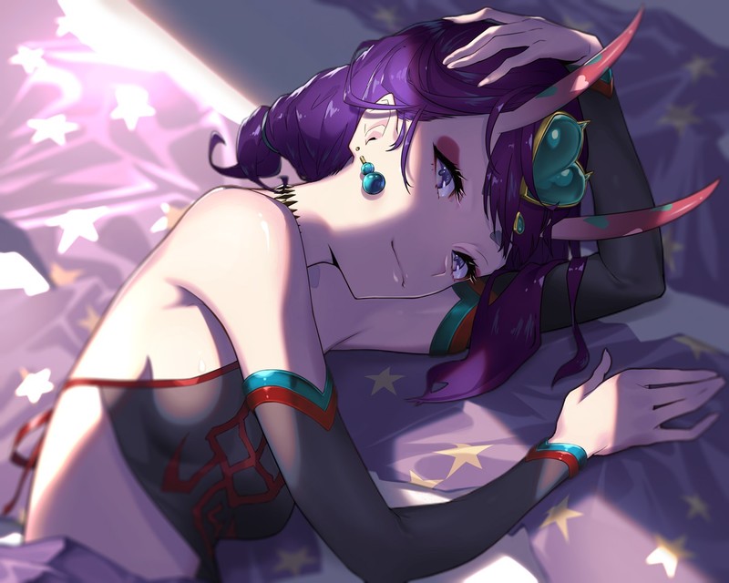 anime, anime girls, artwork, digital art, portrait, 2D, Shuten Douji (Fate/Grand Order)