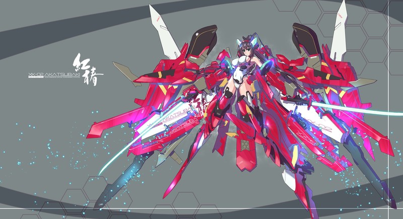 anime, anime girls, mecha girls