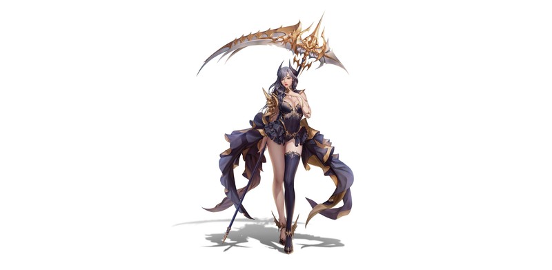white background, fantasy art, fantasy girl