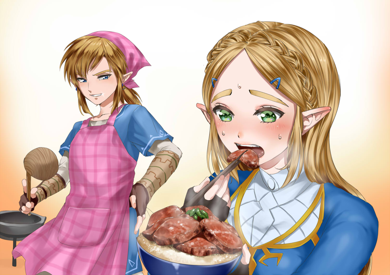 The Legend of Zelda, Link, Princess Zelda, blush, pointed ears