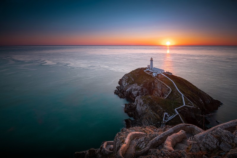 Wales, sea, sky, horizon, building, outdoors, lighthouse