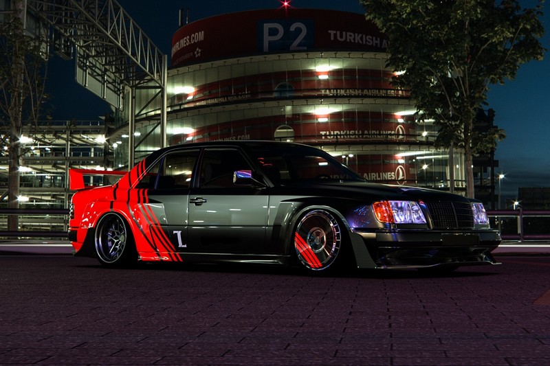 night, car, vehicle, Mercedes-Benz