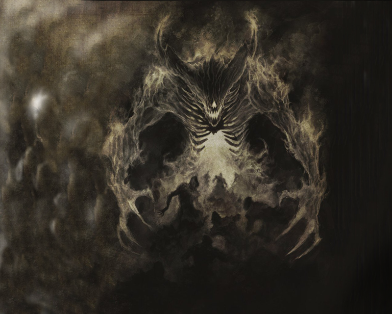 faded, creepy, creature, ghosts, shadow, demon, horns, demon horns, fire
