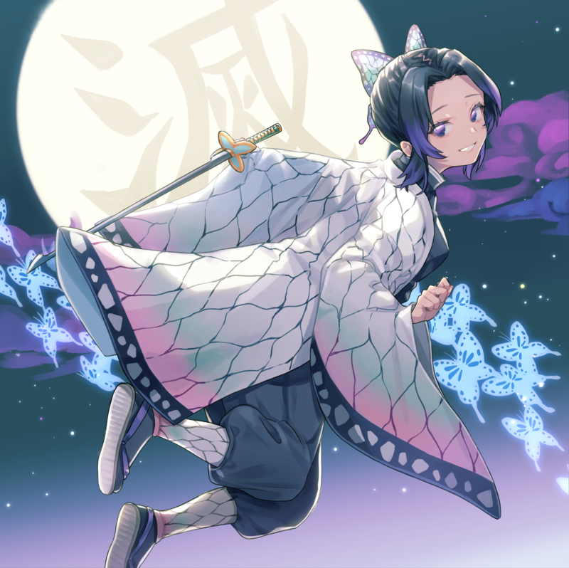 anime, anime girls, digital art, artwork, 2D, portrait display, vertical, Kimetsu no Yaiba, Kochou Shinobu