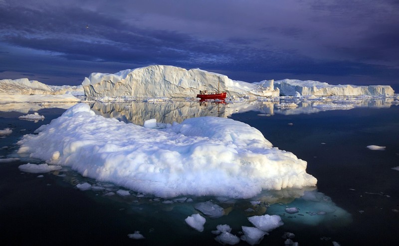 ice, Arctic, vehicle, boat, water, nature