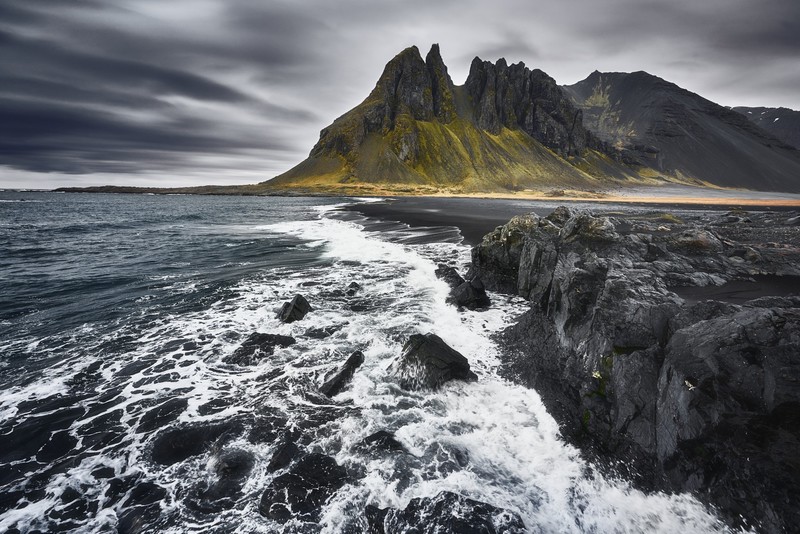 coast, nature, sea, water, rock, outdoors, Iceland