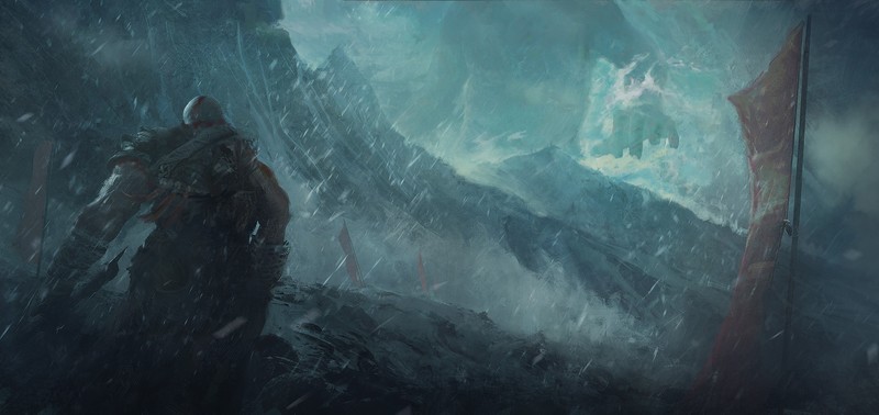 God of War, God of War (2018), Kratos, video game art, video game characters, creature, David Tilton