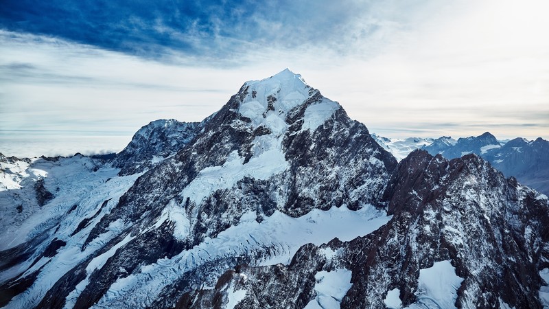 nature, mountains, snow, snowy mountain, Mount Cook,  New Zealand
