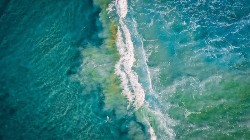 wave, sea, water, spray, 4k