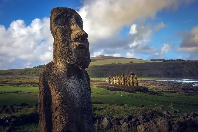 Easter Island, statue, landscape