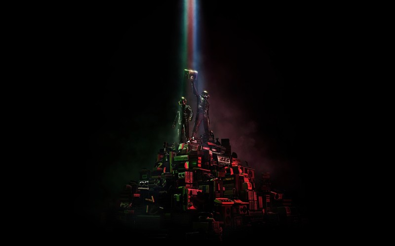 Daft Punk, music, artwork, dark