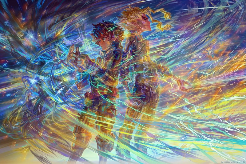 Boku no Hero Academia, Midoriya Izuku, Izuku Midoriya, Yagi Toshinori, all might, anime, MuddyMelly