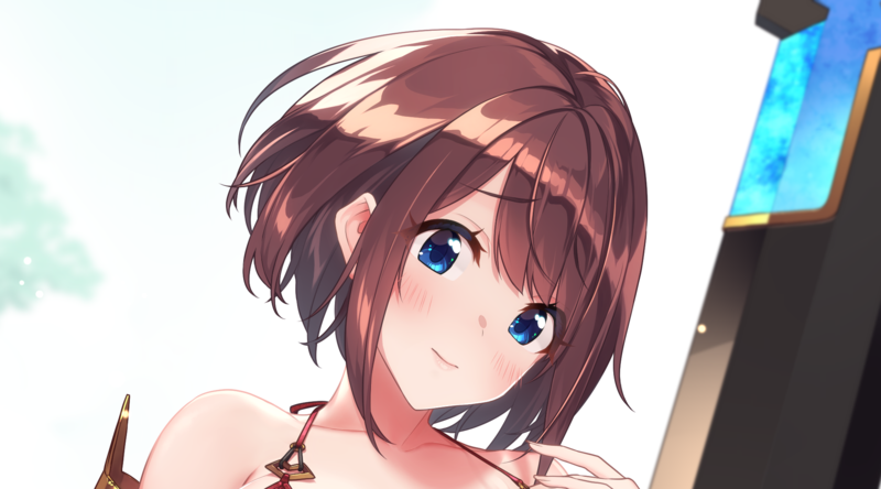 anime, anime girls, short hair, blue eyes