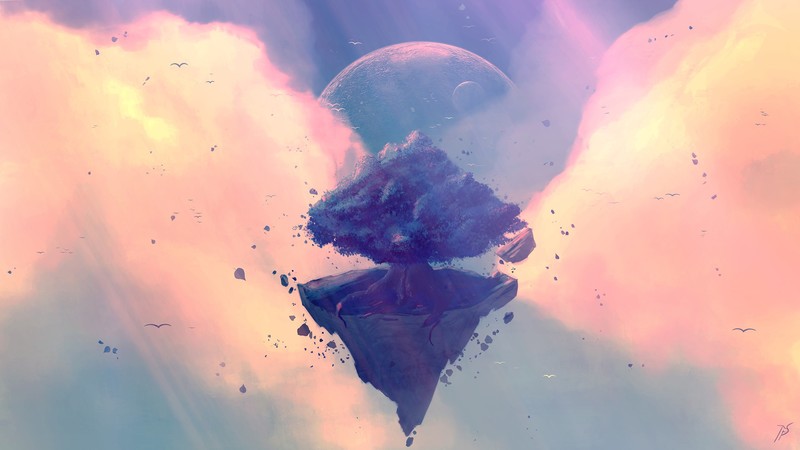JoeyJazz, fantasy art, clouds, space