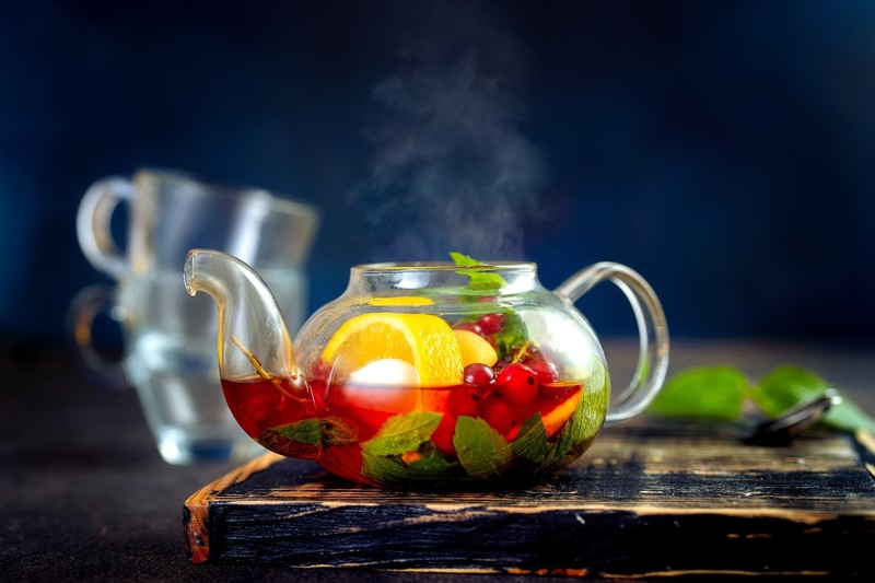 teapot, tea, food