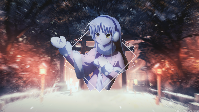 anime, anime girls, picture-in-picture, moescape, Tachibana Kanade, Angel Beats!