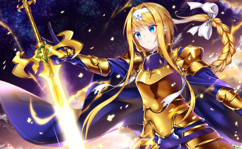anime, Sword Art Online, Sword Art Online Alicization, Alice (Sword Art Online: Alicization), anime girls, sword, Alice Zuberg
