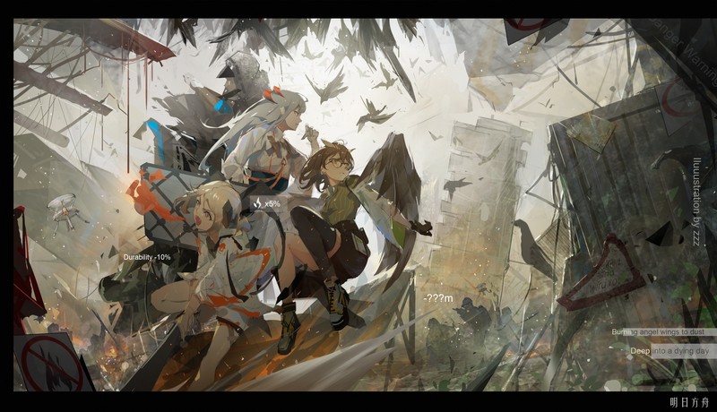 anime, anime girls, digital art, artwork, portrait, 2D, Arknights, Silence(Arknights), saria (arknights), Ifrit(Arknights), Doctor(Arknights)