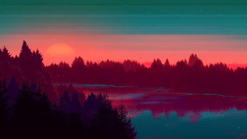 JoeyJazz, forest, river, contrast
