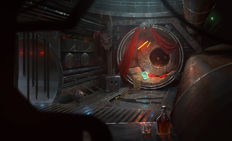 artwork, digital art, science fiction, interior, room, Destiny (video game)