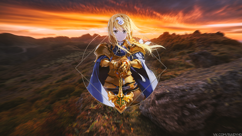 Alice Schuberg, anime girls, picture-in-picture, anime, Sword Art Online