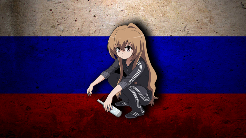 Aisaka Taiga, Taiga Blyatsaka, Russia, vodka, Adidas, anime, Toradora!, gopnik