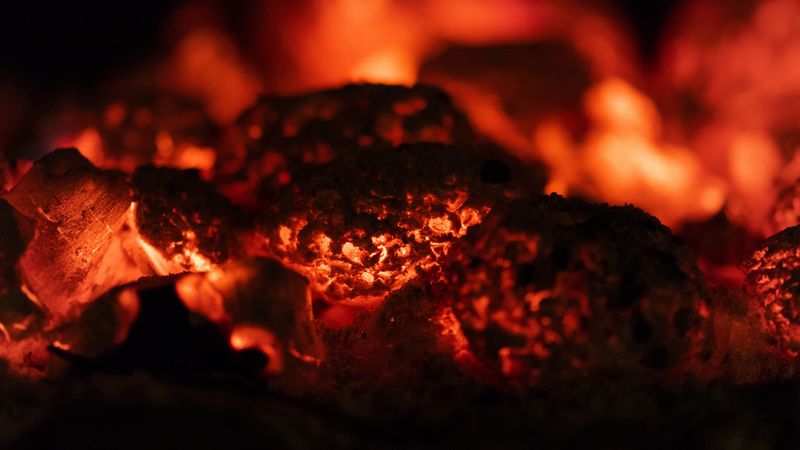 fire, macro, ash, 4k