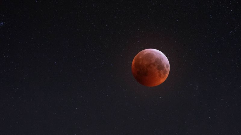 moon, full moon, satellite, space, stars, 4k