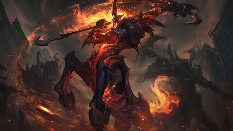 Hecarim, League of Legends, Riot Games, High Noon, fire