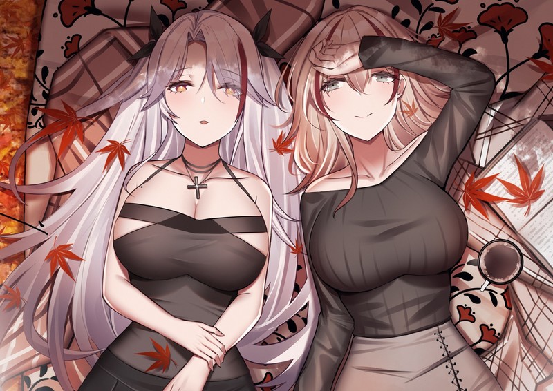 anime, anime girls, digital art, artwork, portrait, 2D, Azur Lane, Prinz Eugen (Azur Lane), Roon (Azur Lane)