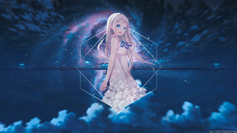 anime, anime girls, picture-in-picture, Ano Hi Mita Hana no Namae wo Bokutachi wa Mada Shiranai, Honma Meiko