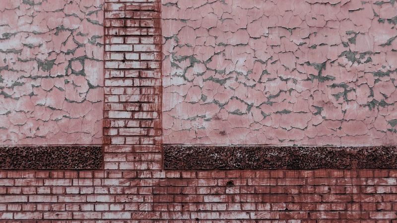 wall, brick, paint, scuffs, 4k