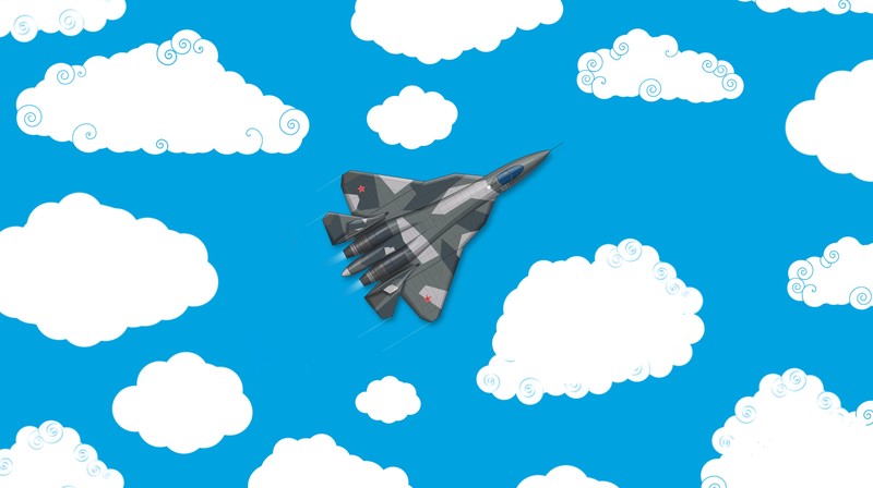 artwork, aircraft, military aircraft, vehicle, military, Russia, SU-57