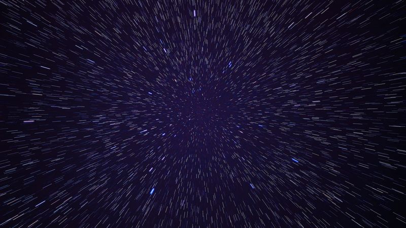 stars, shine, lines, light, sky, 4k