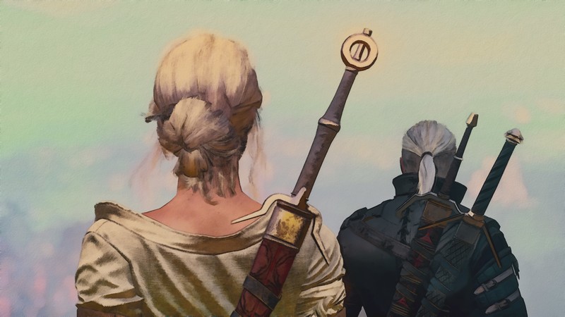The Witcher, The Witcher 3: Wild Hunt, Ciri, video game art, video games, sword