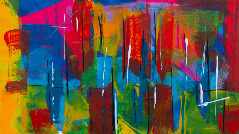 spots, paint, colorful, abstract, chaotic, 4k