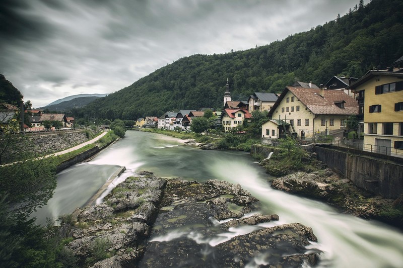 Austria, river, water, Hallstatt
