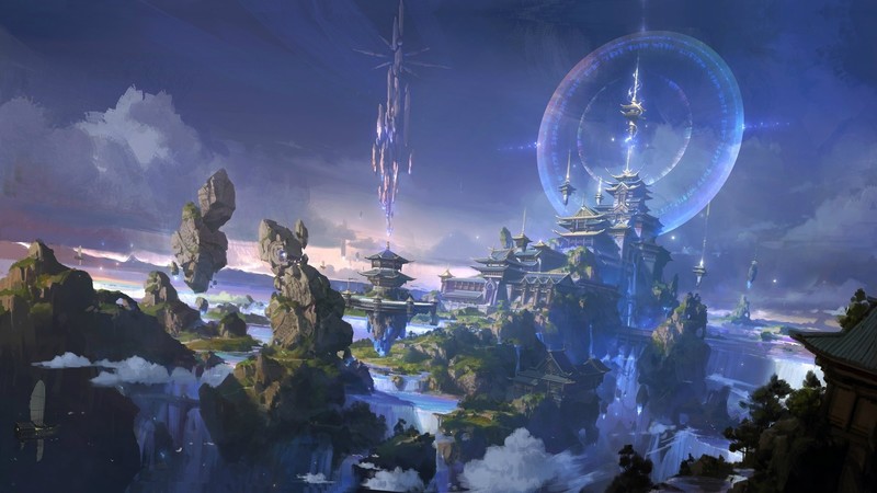 artwork, fantasy art, fantasy city