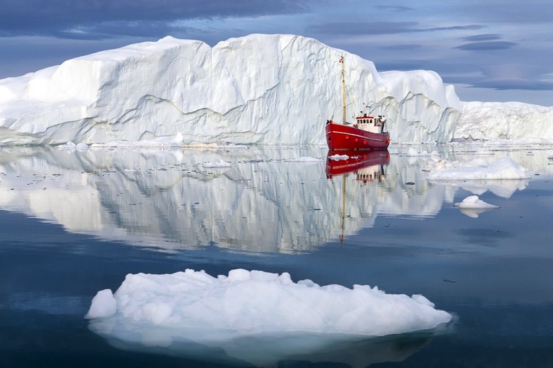 Arctic, boat, nature, water, iceberg, vehicle